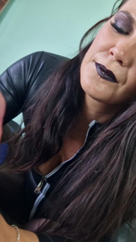 第一人称视角 katy kat brown 尼龙和棕褐色包裹脸