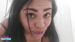 Nicoly Mattos: 淫荡的门卫，他在我的小阴毛上射精！