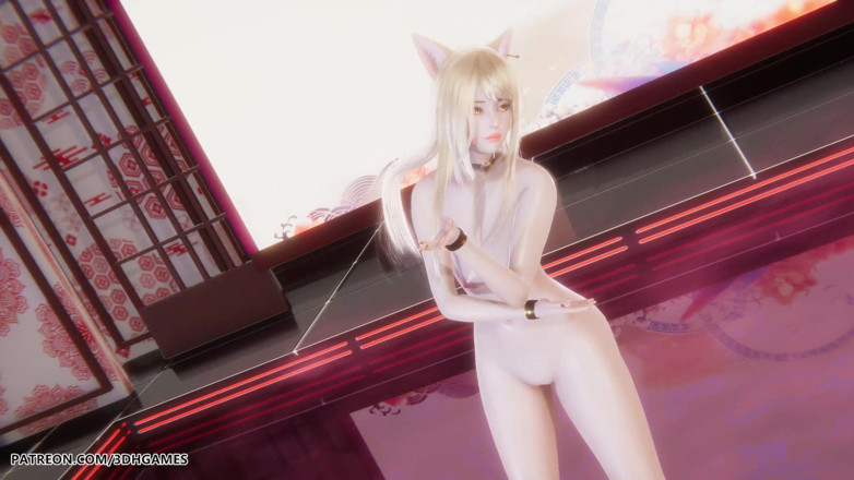 3D-Hentai Games: Mmd Gokuraku Jodo Ahri Sexy Naked Dance League of Legends...