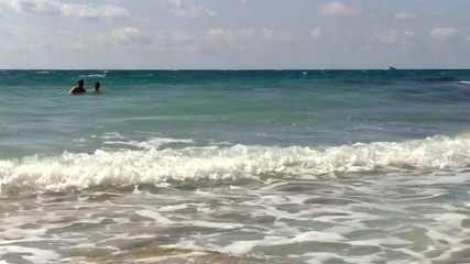 Katrin Porto: Nude BBW playing in the sea