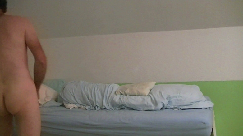Mark Hannes: Naked Bed Hump Masturbation
