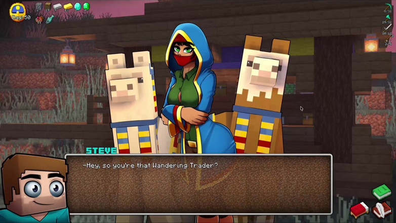 Alita: Alex zuigt Steve af door een kijkgat! Natte pijpbeurt Hornycraft...