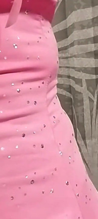 Cdmichelle na sobě růžový sexy teddy s podvazkovými strapy si hraje s jejím ptákem