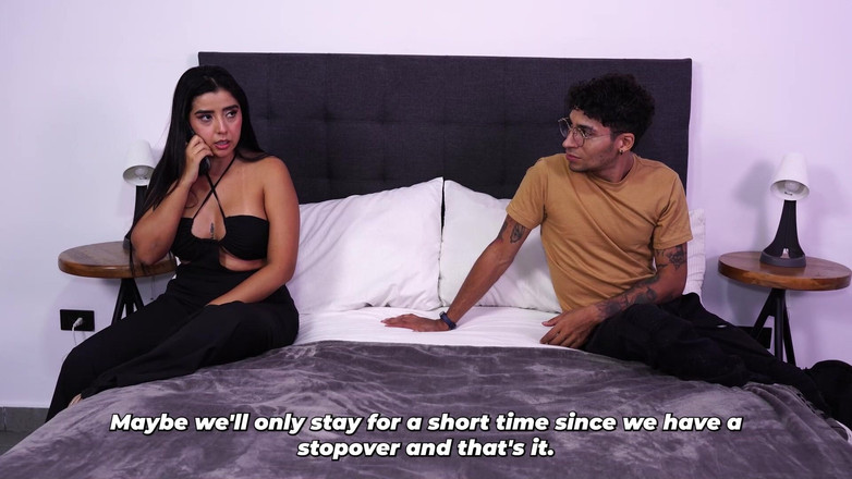 Lina Henaoss: Big Tits Stepmom Shares Bed with Me After the Trip...