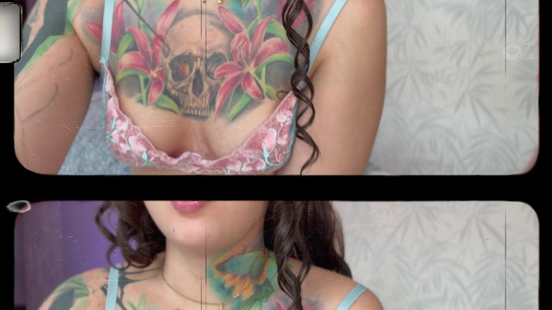 Pedazodchicle: Gadis dengan dua lidah lagi asik gigit kakinya