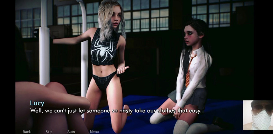 Dark Sam: สาวแก้ผ้าถูกวัยรุ่นเลสเบี้ยนสองคนจับได้ในชุดแมงมุมและพวกเขาเย็ดเธอ