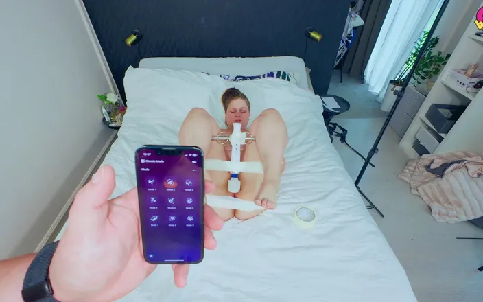 beauty_and_the_other_one: One Girl in Bondage 2 Vibrators Many Orgasms and Squirt