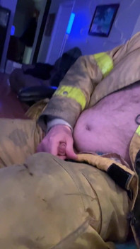 Quick Cum in Firefighter Gear