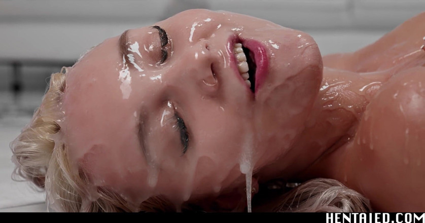 Hentaied: Gerçek hayat hentai - Marylin Sugar tam bukkake ile aşırı mastürbasyon