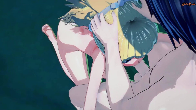 Hentai Smash: Kohaku gives a great blowjob before letting him cum all...