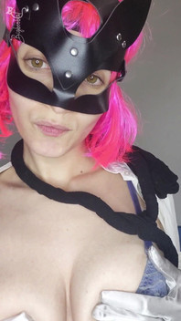 Be Seduced by My Tits as I Masturbate with My Kitty Mask