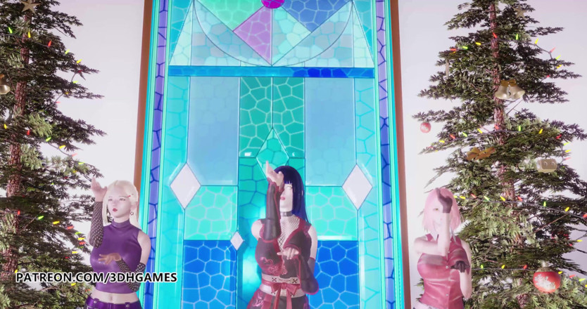 3D-Hentai Games: Twice - Feel special striptease Ino Sakura Hinata 3D erotic dance Naruto...