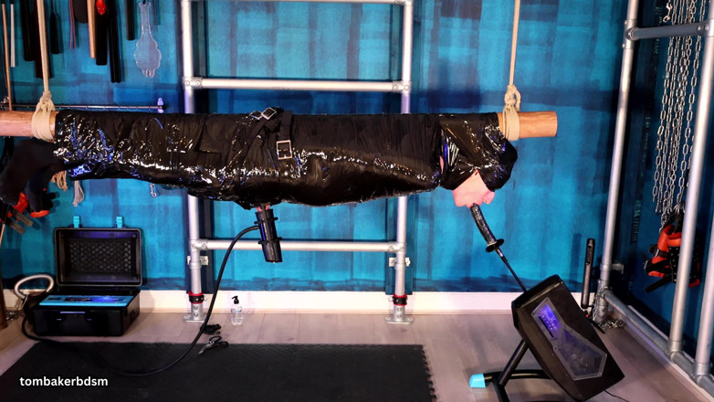 TomBakerBDSM: Suspended, Milked and Throat Fucked in Bondage 4K