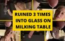 Mistress BJQueen: Gros plan ruiné plusieurs fois dans un verre sur la...