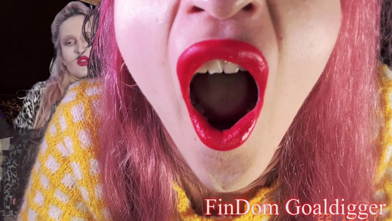 FinDom Goaldigger: Transformación de grandes labios naranjas