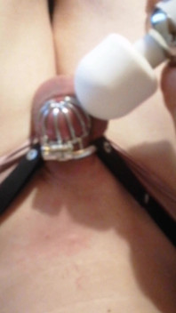 Sissy Cumming in Chastity