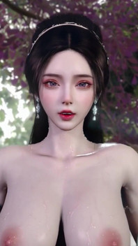 3D Cute Asian Cosplay Babe Have Blowjob with Big Dick