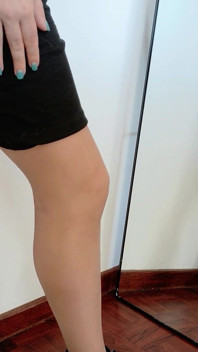 Beige nylon en superhoge stiletto's