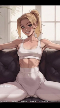 Ma nouvelle copine, jeu hentai tabou, épisode 2, ma demi-sœur aux petits seins et ma belle-mère me taquinent en maillot de bain !