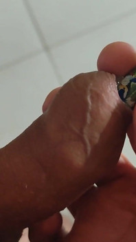 Inserting Electric Batteries Inside the Wet Dick