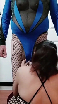 Cuckold Daddy Watching TS Daughter and Son Having Sex.