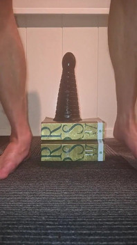 Gay Twink Riding Huge Anal Dildo Pawn