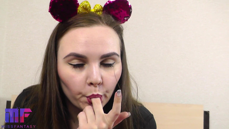Miss Fantasy: Teen with big tits rubs pussy and cums