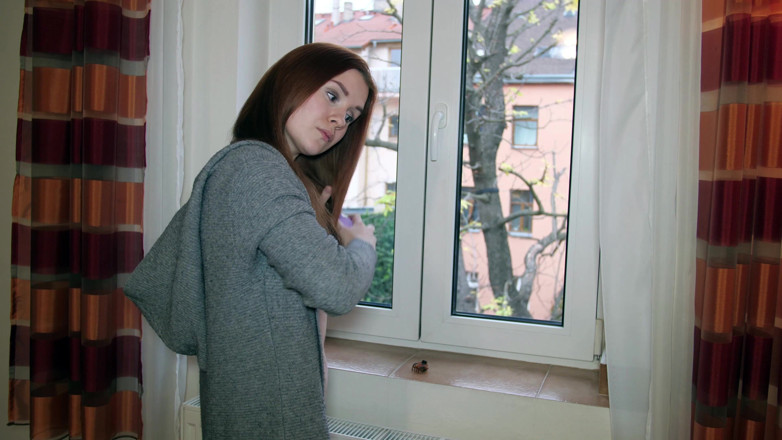 Peaches and Bananas: Redhead teen. Brushing hair