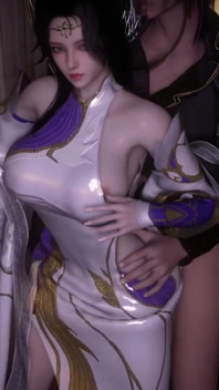 3D milf gostosa vestindo vestido sexy foi fodida com tanta força
