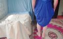 Ladyboy Kitty: Blå klänning Crossdresser Sexig slampa Sissy Gay Pojke Twink Big...