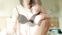 EmmaLeeTV - Nylon Fetish Tranny: Cazzo provocante in collant nudo lucido