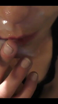 Smoking and Blowjob and Play with His Balls and Cumshot on My Face