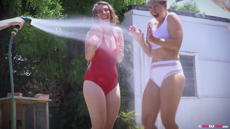 Girls Out West: Three lesbians with hairy pussies enjoy cunnilingus and anal rimming