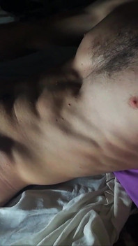 Sporty Guy Jerks off a Big Cock Before Going to Bed