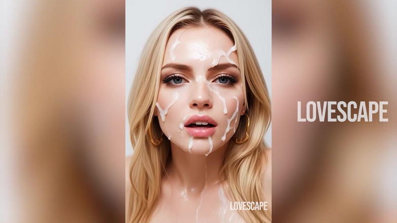 Lovescape: Blond spust blowbang - knebluje, aż się zerżnie