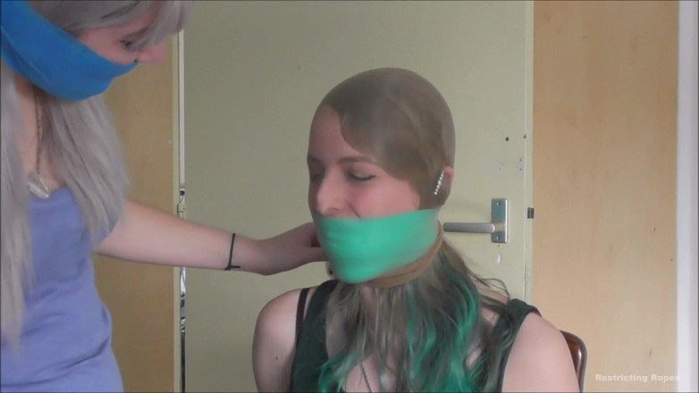 Restricting Ropes: Luna Grey &amp; Violet Haze - gag party HD