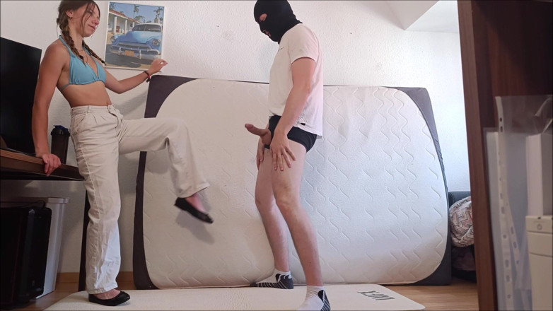 GermanBallsBusted: Hard Kicks From Her in the Balls