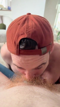Sexy Man Giving Head to Monster White Cock