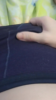 Teasing My Throbbing Bulge - Jerking off Through the Thin Fabric