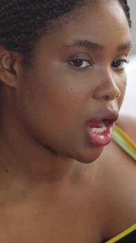 Ebony hottie and lollipop