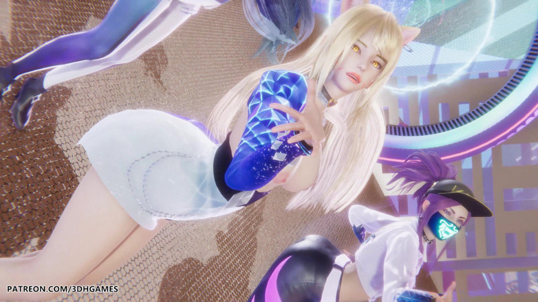 3D-Hentai Games: Mmd Kpop Demon Hunters - Huntrx - Golden Ahri Akali Kaisa Sexy...