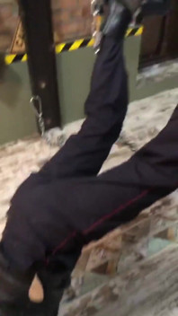 Military Man Catch Young Cop and Bondage Him in Bunker