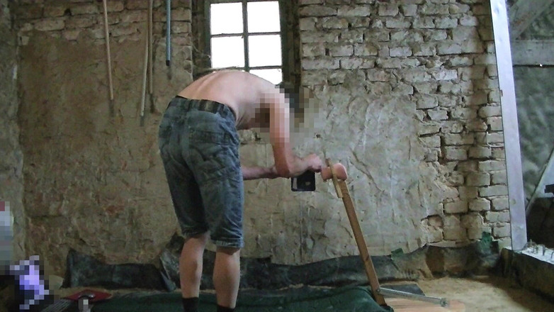 Mark Hannes: Fleshlight stand neukpartij masturbatie