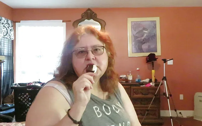 BBW nurse Vicki adventures with friends: BBW redhead Mature Nurse vicki licks and sucks on an...