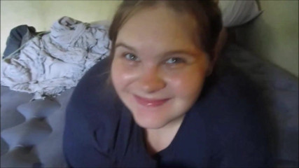 Sadee Rain: Horny chubby teen bitch sucks huge dick then swallows the...