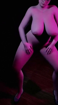 Milf gruesa con gafas bailando desnuda: porno 3D