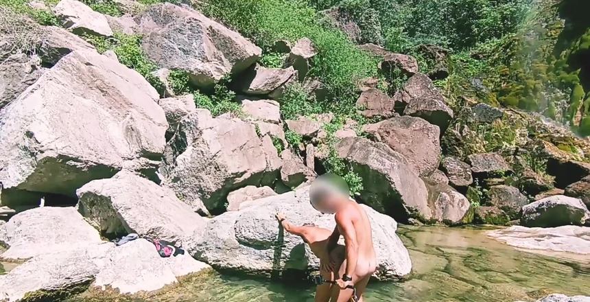 Sportynaked: Outdoor Fuck Under a Waterfall