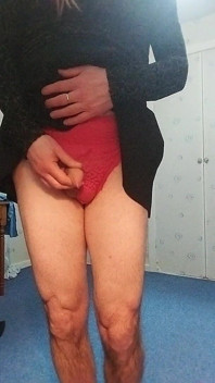 Pleated Skirt Sissy Cums in Panties for You