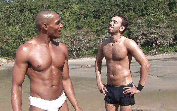 Gay 4 Pleasure: समुद्र तट पर दो अफ्रीकी पुरुष चुदाई कर रहे हैं