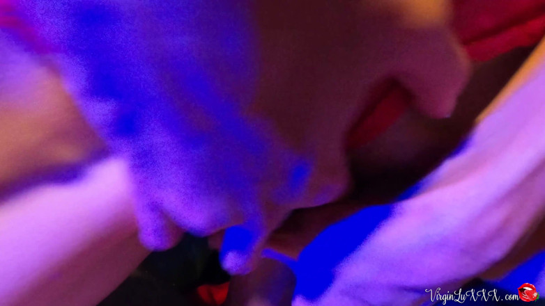 Virgin Lux: Sexy babe dances, cowgirl on big cock and female POV...